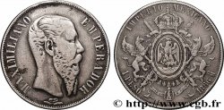 MEXIQUE - MAXIMILIEN Ier 1 Peso Empereur 1866 Mexico fSS