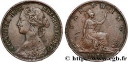 VEREINIGTEN KÖNIGREICH 1 Farthing Victoria “Bun Head” 1873 Londres