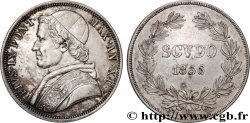 ITALIE - ÉTATS DU PAPE - PIE IX (Jean-Marie Mastai Ferretti) 1 Scudo an XI 1856 Rome TTB+