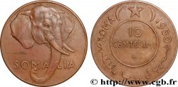 SOMALIE ITALIENNE 10 Centesimi éléphant 1950 Rome