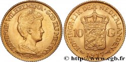 GOLD, PALLADIUM & PLATINUM INVESTMENT 10 Gulden, 3e type Wilhelmina 1917 Utrecht