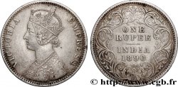 INDES BRITANNIQUES 1 Roupie Victoria 1890 Bombay