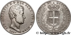 ITALIE - ROYAUME DE SARDAIGNE 5 Lire Charles Albert 1844 Gênes TB+