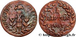 SUISSE - RÉPUBLIQUE HELVÉTIQUE 1 Rappen République Helvétique 1801