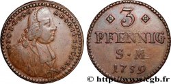 GERMANY - MAINZ 3 Pfennig - Jean Frédéric Charles d’Ostein 1759