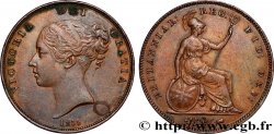 ROYAUME-UNI 1 Penny Victoria “tête jeune” 1855