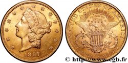 OR, PALLADIUM ET PLATINE INVESTISSEMENT 20 Dollars Liberty 1897 San Francisco