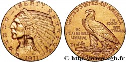 OR, PALLADIUM ET PLATINE INVESTISSEMENT 5 Dollars Indian Head 1911 Philadelphie