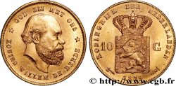 OR, PALLADIUM ET PLATINE INVESTISSEMENT 10 Gulden Guillaume III, 2e type 1879 Utrecht