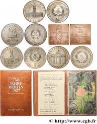 ALLEMAGNE RÉPUBLIQUE DÉMOCRATIQUE Blister 4 x 5 Mark + médaille 1987 Berlin