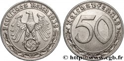 ALEMANIA 50 Reichspfennig 1938 Hambourg