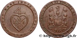 BRITISH INDIA - EAST INDIA COMPANY – MADRAS PRESIDENCY 1/2 Dub (1/96 Rupee) 1797 Soho