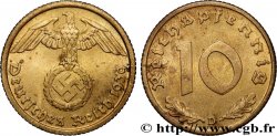 GERMANY 10 Reichspfennig aigle surmontant une swastika 1939 Munich - D