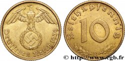 ALLEMAGNE 10 Reichspfennig aigle surmontant une swastika 1939 Vienne - B