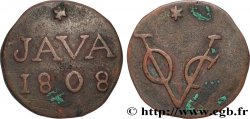 INDES NEERLANDAISES 1 Duit “LN” initiales de Louis Napoléon roi de Hollande et au revers “JAVA” 1808 Harderwijk