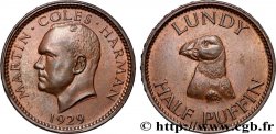 ROYAUME-UNI - ÎLE DE LUNDY 1/2 (Half) Puffin - Île de Lundy 1929