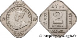 INDES BRITANNIQUES 2 Annas Georges V 1920 Calcutta