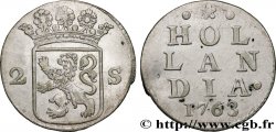 PAYS-BAS - PROVINCES-UNIES 2 Stuivers Hollande : armes couronnée 1763