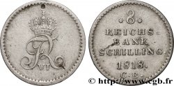 ALLEMAGNE - SCHLESWIG-HOLSTEIN - FRÉDÉRIC VI DE DANEMARK 8 Reichsbank Schilling 1818