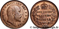 GRANDE-BRETAGNE - ÉDOUARD VII 1/3 Farthing 1902