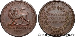 REINO UNIDO (TOKENS) 1 Penny British Copper Company - laminoirs de Walthamston 1812