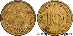 ALLEMAGNE 10 Reichspfennig aigle surmontant une swastika 1938 Muldenhütten - E