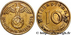 GERMANY 10 Reichspfennig aigle surmontant une swastika 1938 Muldenhütten - E