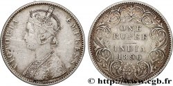 INDES BRITANNIQUES 1 Roupie Victoria 1890 Bombay