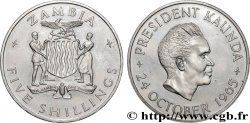 ZAMBIE 5 Shillings Président Kaunda 1965  SPL