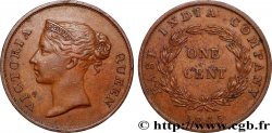 ÉTABLISSEMENTS DES DÉTROITS 1 Cent Victoria East India Company 1845