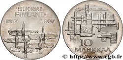 FINLAND 10 Markkaa 50e anniversaire de l’indépendance 1967
