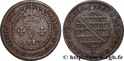 BRÉSIL - MARIE Ire et PIERRE III 5 Réis  1782  XF