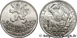 TSCHECHOSLOWAKEI 100 Korun 700e anniversaire des privilèges miniers de Jihlava 1949  VZ