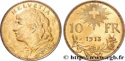 SWITZERLAND 10 Francs or Vreneli 1913 Berne