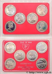 ÎLE DE MAN Série 6 x 1 Crown Bicentenaire de la navigation à vapeur 1988