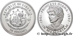 LIBERIA 20 Dollars Proof armes / Princesse Diana 1997