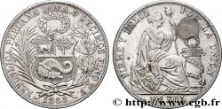 PERU 1 Sol Liberté assise 1888 Lima fVZ