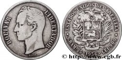 VENEZUELA 5 Bolivares Simon Bolivar 1936 Philadelphie