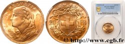 SUIZA 20 Francs or Vreneli 1935 Berne