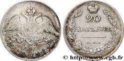 RUSSIA - NICHOLAS I 20 Kopecks 1830 Saint-Petersbourg