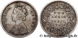 INDES BRITANNIQUES 2 Annas Anna Victoria 1862 Bombay