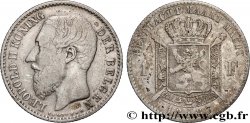 BELGIUM 1 Frank (Franc) Léopold II légende flamande 1887 Bruxelles VF