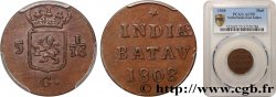 NETHERLANDS INDIES 5 1/16 Gulden (1 Duit) 1808 Enkhuizen