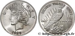 SILVER INVESTMENT 1 Troy Once Dollar Peace 1989
