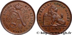 BELGIUM 2 Centiemen (Centimes) Albert Ier légende flamande 1919 Bruxelles AU