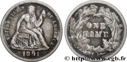 UNITED STATES OF AMERICA 1 Dime Liberté assise 1891 Philadelphie
