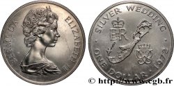 BERMUDES 1 Dollar noces d’argent 1972  SUP