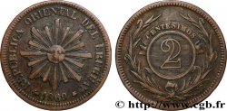 URUGUAY 2 Centesimos soleil 1869 Paris TTB+