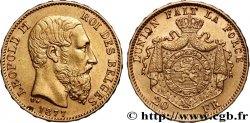 GOLD, PALLADIUM & PLATINUM INVESTMENT 20 Francs Léopold II 1877 Bruxelles