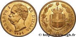 OR, PALLADIUM ET PLATINE INVESTISSEMENT 20 Lire Umberto Ier 1891 Rome